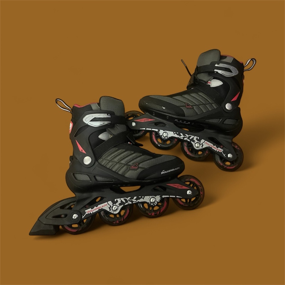 Rollerblade Zetrablade W, Womens Sz 8 Black Blue Inline Skates